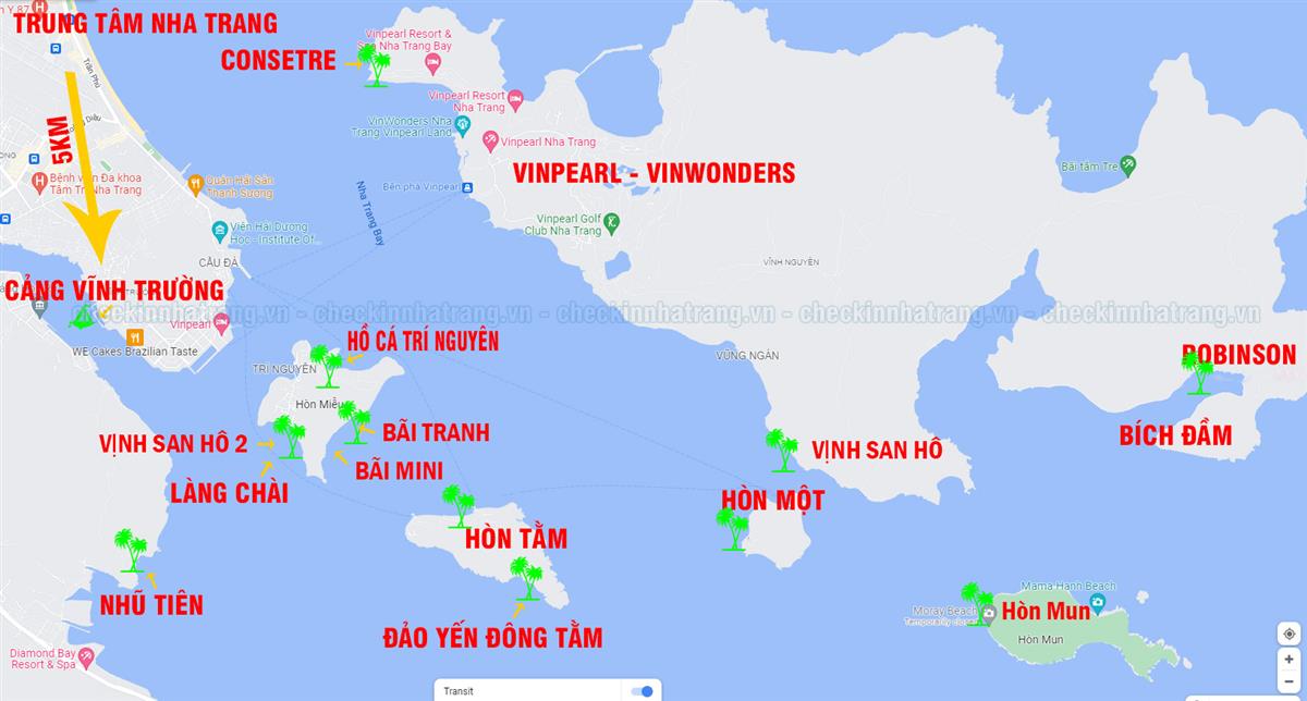 Bản đồ biển đảo Nha Trang